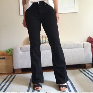 Black bootcut jeans